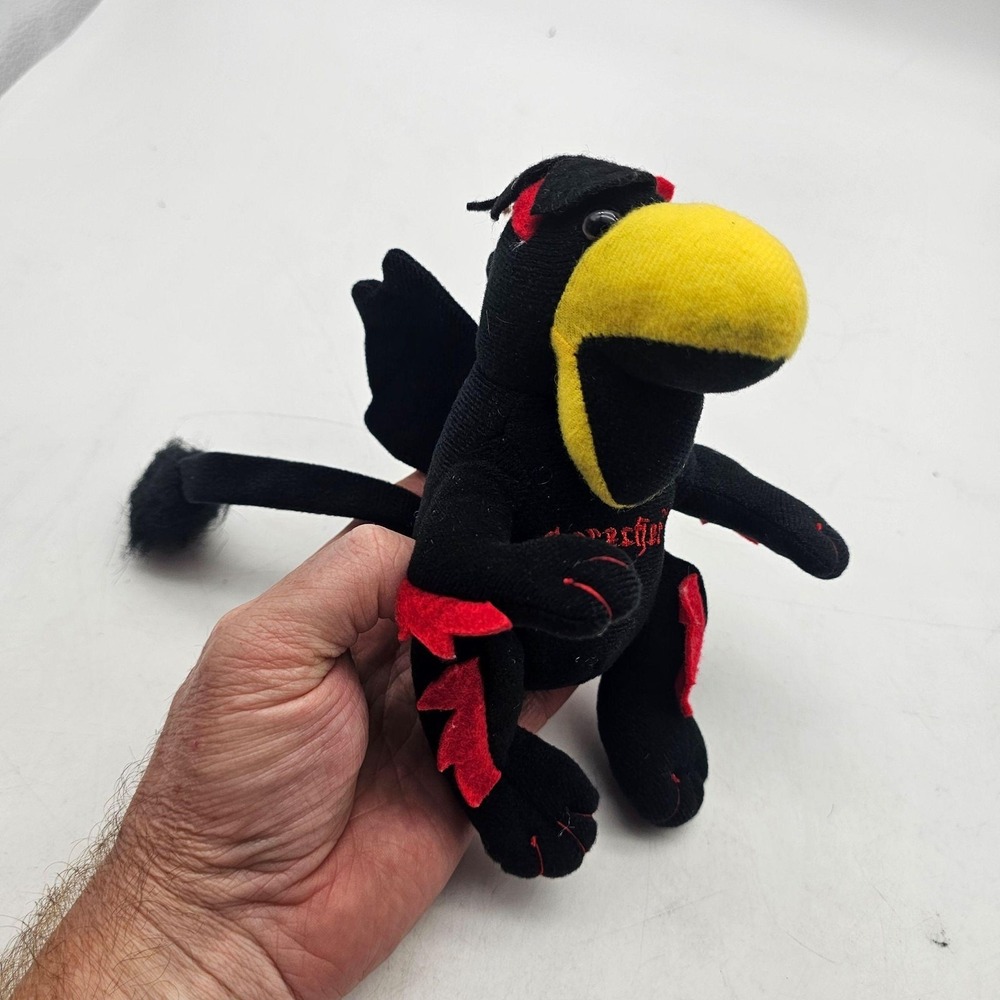 Sprecher Rooty Root Beer Griffin Plush Stuffed Toy Black Red Yellow Mascot Small